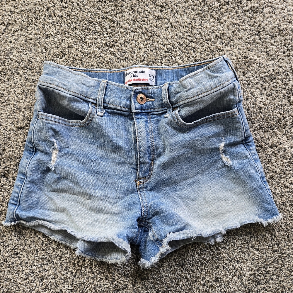 Abercrombie & Fitch Girls Blue Denim Shorts